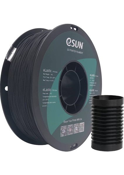 Esun ELASTIC(TPE-83A) 1,75MM Siyah Filament