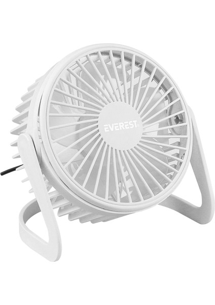 EFN-505 360 Derece Dönüş Taşınabilir Mini Masaüstü Beyaz USB Fan Vantilatör