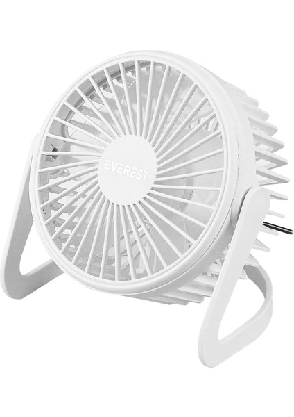 EFN-505 360 Derece Dönüş Taşınabilir Mini Masaüstü Beyaz USB Fan Vantilatör