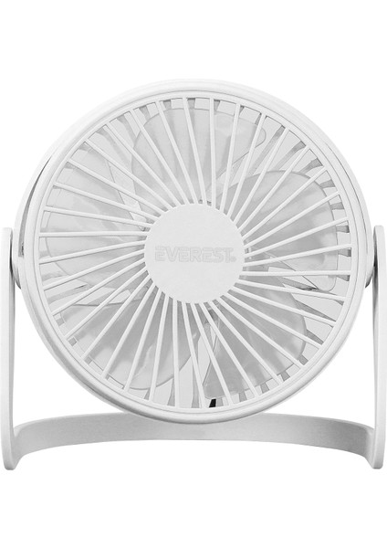 EFN-505 360 Derece Dönüş Taşınabilir Mini Masaüstü Beyaz USB Fan Vantilatör