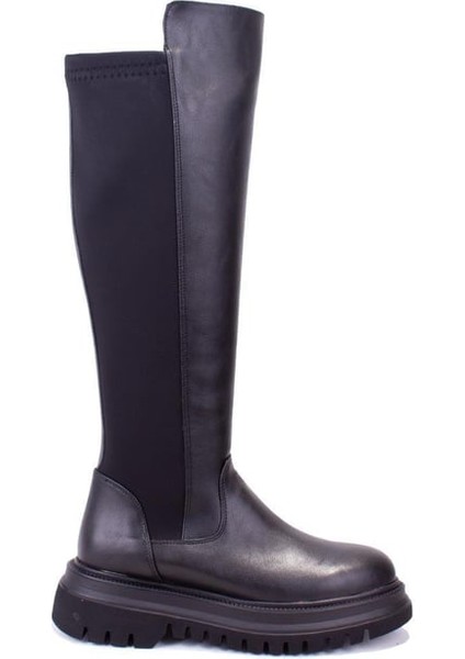 1043 Kadın Günlük Streçli Düz Topuk Çizme Siyah fiyatları