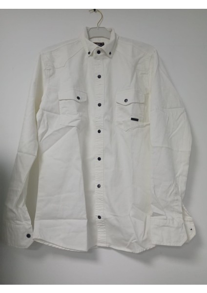 Erkek Slim Fit Çift Cepli Kot Gömlek