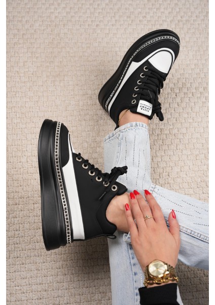 Jolie Guja Ithal Taban Taş Detaylı Özel Seri Deri Kadın Spor Bot Siyah fiyatları