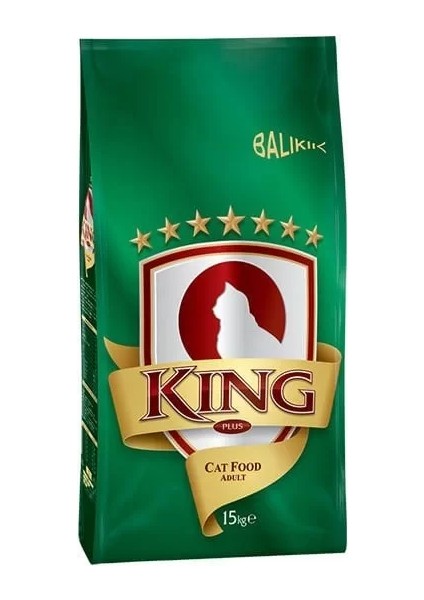 King Balıklı Yetişkin Kedi Maması 15 kg