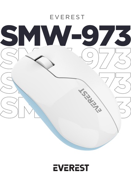 SMW-973 USB Beyaz/mavi 2.4ghz Kablosuz Mouse