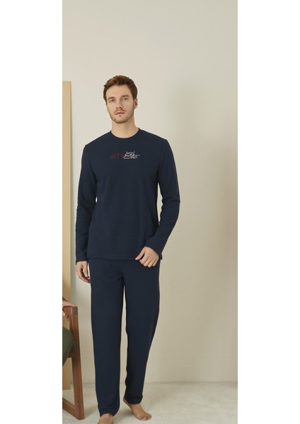 Elietpoint Erkek Bisiklet Yaka Pijama Takımı 1627