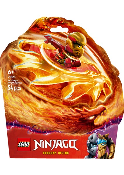 ® NINJAGO® Kai’nin Ejderha Spinjitzu Topacı 71823 - 6 Yaş ve Üzeri Çocuklar için 2 Ninja Minifigürü İçeren Yaratıcı Oyuncak Yapım Seti (54 Parça)