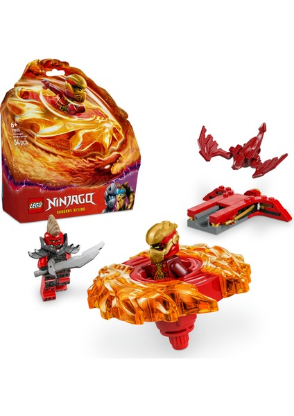 ® NINJAGO® Kai’nin Ejderha Spinjitzu Topacı 71823 - 6 Yaş ve Üzeri Çocuklar için 2 Ninja Minifigürü İçeren Yaratıcı Oyuncak Yapım Seti (54 Parça)