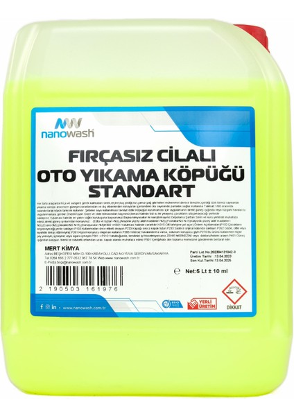 Fırçasız Cilalı Oto Yıkama Köpüğü Standart 5 Lt