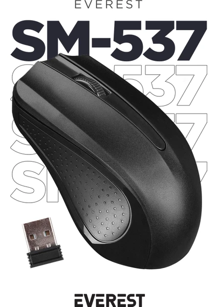 SM-537 Usb Siyah 2.4Ghz Kablosuz Mouse