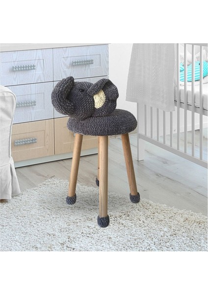 Hayvan Figürlü Ahşap Amigurumi Çocuk Taburesi Fil fırsatları