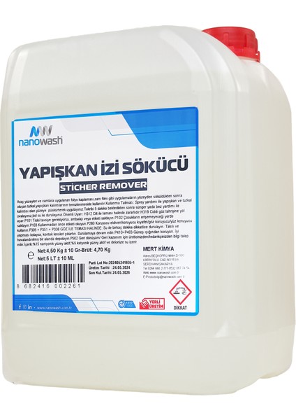 Yapışkan İz Sökücü 5 Lt