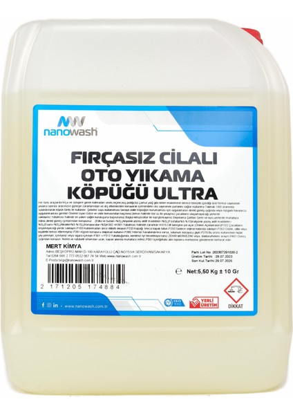 Fırçasız Cilalı Oto Yıkama Köpüğü Ultra 5 Lt