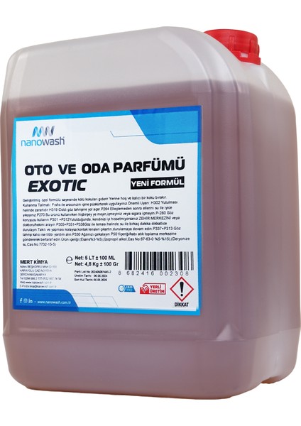 Oto ve Oda Parfümleri Exotic 5 Lt