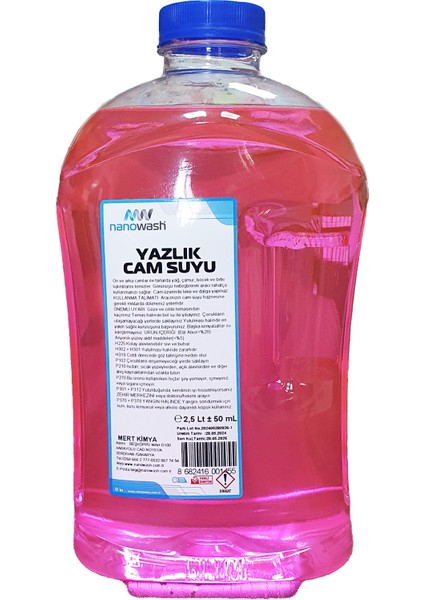 Yazlık Cam Suyu 2,5 Lt