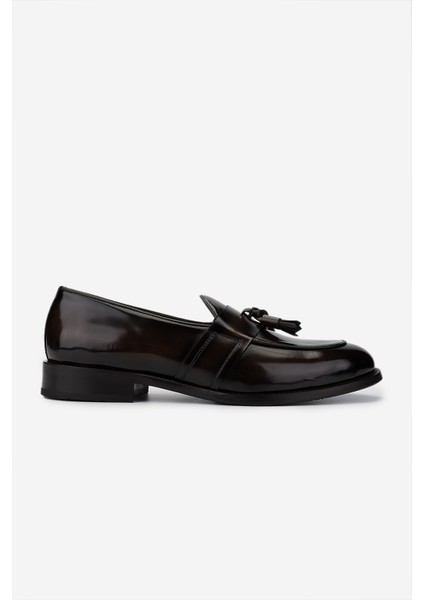 Erkek Hakiki Deri Kahverengi Loafer Ayakkabı 1016 023 Erk Ayk SK24-25 Kahve Dante