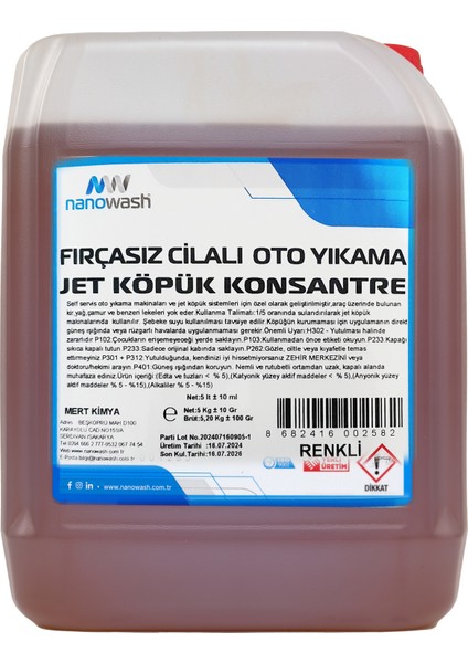Jet Köpük Konsantre Renkli 5 Lt