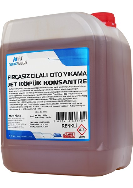 Jet Köpük Konsantre Renkli 5 Lt