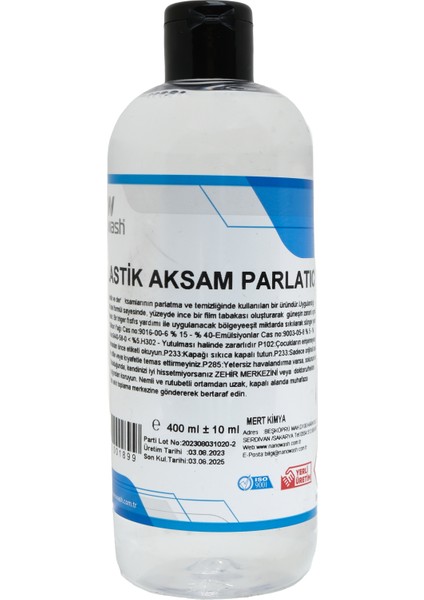 Plastik Aksam Parlatıcı 400 ml