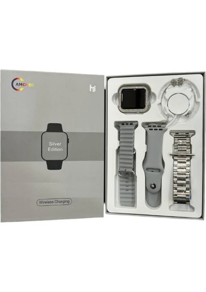 Kadın Akıllı Saat Gümüş G9 Mini Plus 3 Kordon/watch Kılıf/bileklik/charm Süs Hediyeli