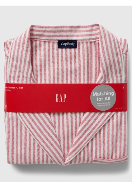 Kadın Çok Renkli Desenli Flannel Pijama Takımı