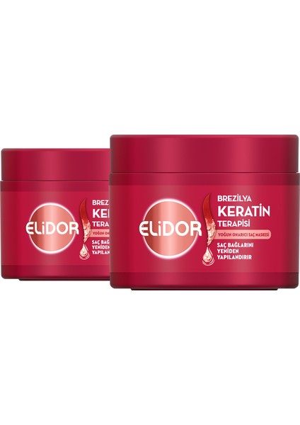 Saç Bakım Maskesi Yoğun Onarıcı Brezilya Keratin Terapisi 220 ml X2