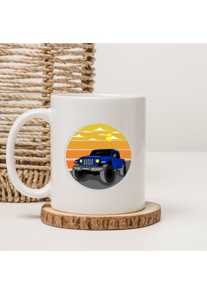 Jeep Arazi Aracı Baskılı Kupa