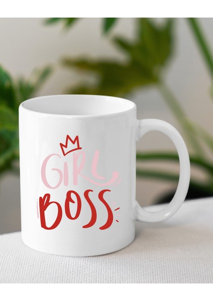 Girl Boss Baskılı Motivasyon Kupası