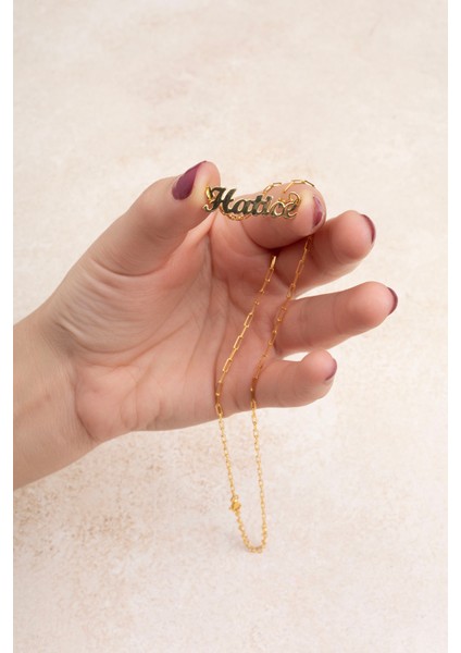 Gümüş İsimli Kolye Özel Tasarım Ataç Zincir 18 Ayar Sarı Altın Kaplama Kişiye Özel İsim Yazılı 925 Ayar Kadın Gümüş İsimli Kolye Bayan İsimli Kolye Kişiye Özel İsim Kolye İsim Kolyesi fırsatları