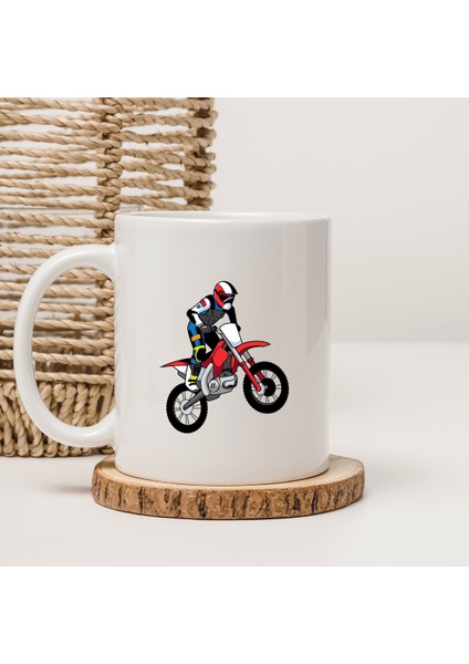 Cross Motosiklet Baskılı Kupa
