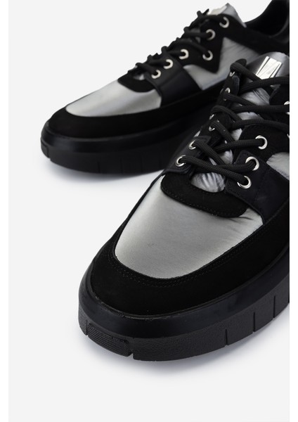 Erkek Hakiki Deri Siyah Sneakers & Spor Ayakkabı 352 21271 Erk Ayk SK24-25 Sıyah/grı modelleri
