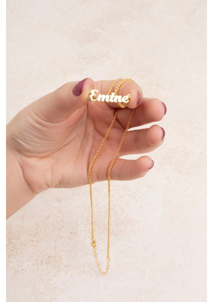 Gümüş İsimli Kolye Özel Tasarım Gurmet Zincir 18 Ayar Sarı Altın Kaplama Kişiye Özel İsim Yazılı 925 Ayar Kadın Gümüş İsimli Kolye Bayan İsimli Kolye Kişiye Özel İsim Kolye İsim Kolyesi fırsatları