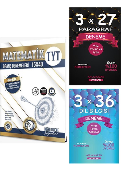 Tyt Matematik 15 X 40 Branş Denemeleri / Anla Kazan Dilbilgisi / Denemesi