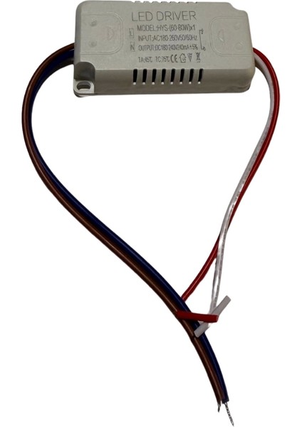 80 Watt (60-80)X1W Sabit Akım Tek Renk LED Avize Driver Trafo 180-250V