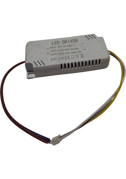 120 Watt (40-60)X2W Sabit Akım 3 Renk LED Avize Driver Trafo 108-198V