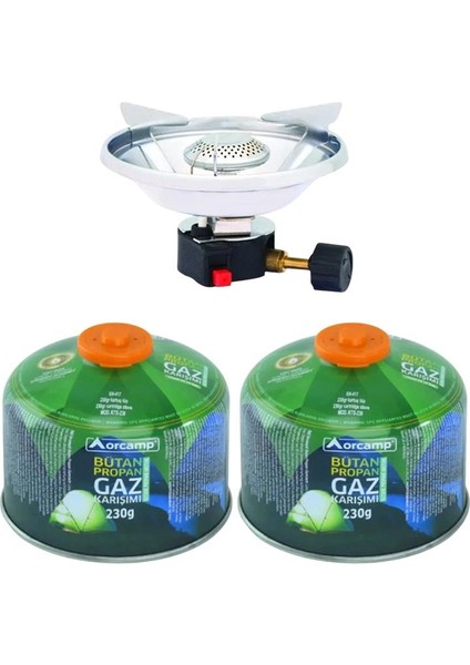 Çakmaklı Siboplu Kartuş Ocak CK-193+2 Adet 230 gr Tüp KTS-230 ORC-005-A2