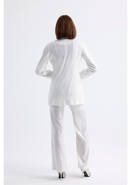 Geniş Paçalı Payet Pantolon | PNT32440 Beyaz modelleri