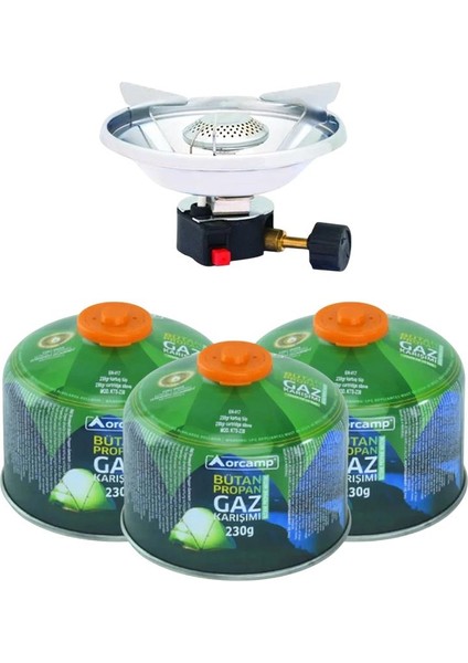 Çakmaklı Siboplu Kartuş Ocak CK-193+3 Adet 230 gr Tüp KTS-230 ORC-005-A3
