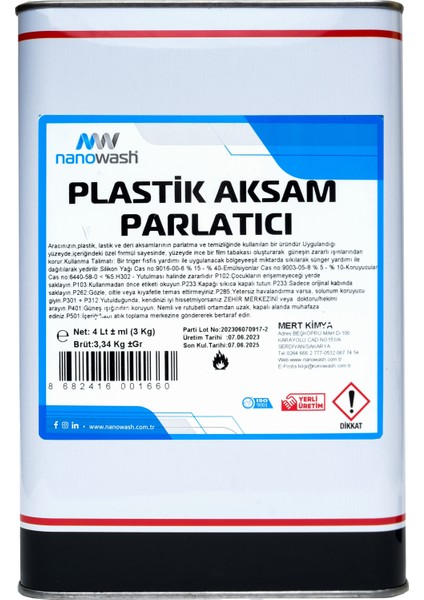 Plastik Aksam Parlatıcı 4 Lt