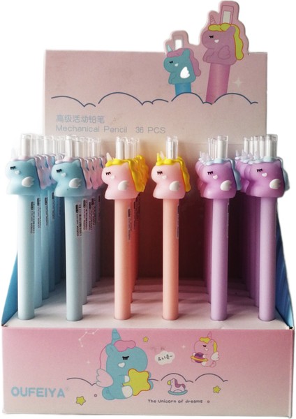 Unicorn Figürlü 0.7 Uçlu Versatil Kalem + Unicorn Resimli Silgi fiyatları