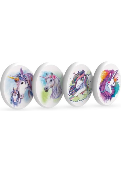 Unicorn Figürlü 0.7 Uçlu Versatil Kalem + Unicorn Resimli Silgi modelleri