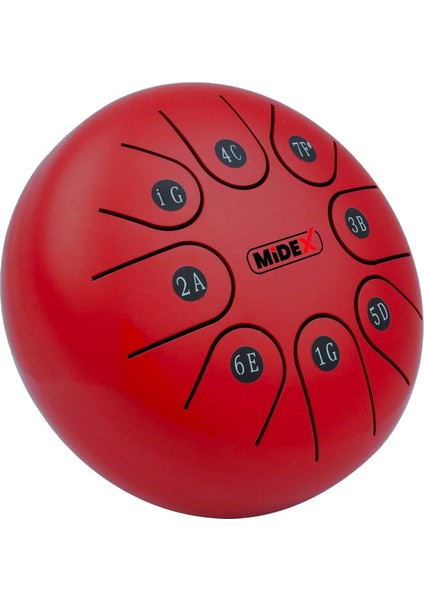 TD-68RD Çelik Dil Davul Handpan 6 İnç 8 Ton Steel Tongue Drum Full Set