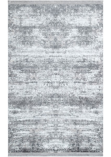 Sateen St 01 Grey Hav Vermez Yıkanabilir Kaymaz Ince Dokuma Modern Makine Dokuması Halı