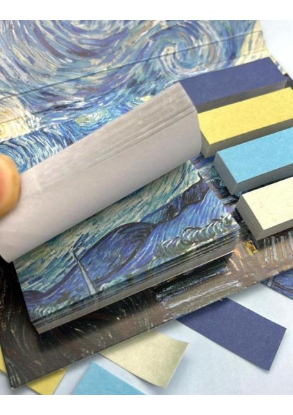 Vincent Van Gogh Starry Night Temalı Kağıt 260 Index 65 Post-It Set / Indeks/ Index Sticker /post-It
