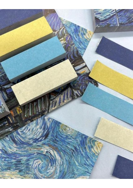 Vincent Van Gogh Starry Night Temalı Kağıt 260 Index 65 Post-It Set / Indeks/ Index Sticker /post-It