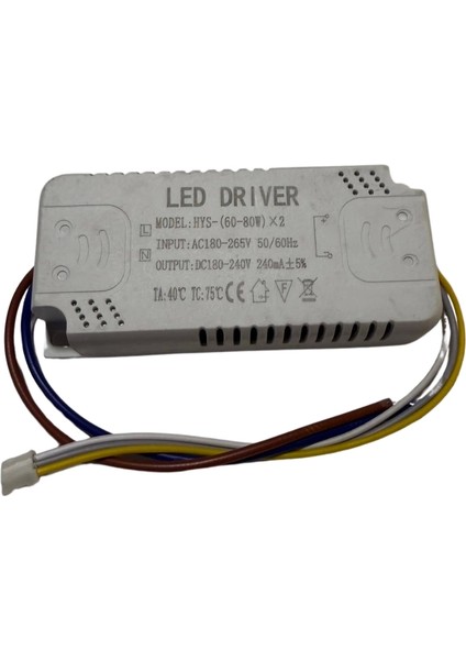 160 Watt (60-80)X2W Sabit Akım 3 Renk LED Avize Driver Trafo 180-250V