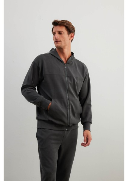 Erkek Soft Touch Uzun Kollu Fermuarlı Sweatshirt fiyatları