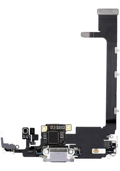Iphone 11 Pro Max Şarj Soketi Mikrofon Filmi Flex Gri