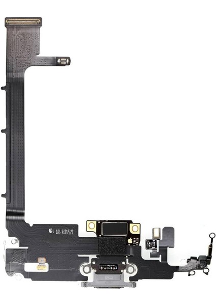 Iphone 11 Pro Max Şarj Soketi Mikrofon Filmi Flex Gri