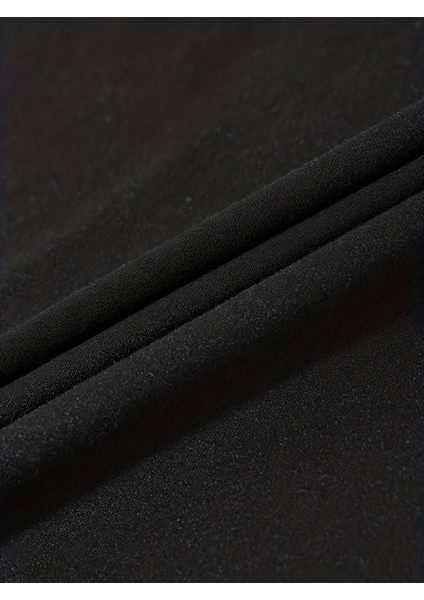 Siyah Darkalıp Slimfit Soft Touch Interlok Penye Kumaş Basic Bluz